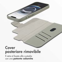 Accezz Cover in pelle 2 in 1 con MagSafe Apple iPhone 17e / 16e - Light Grey