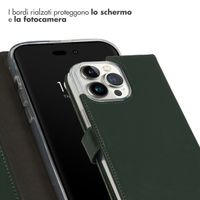 Selencia Cover a libro in vera pelle Apple iPhone 14 Pro Max - Verde
