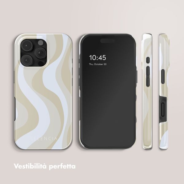 Selencia Cover posteriore Vivid con MagSafe Apple iPhone 16 Pro - Desert Waves Beige