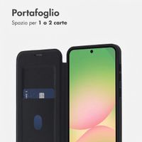 imoshion Bookcase trasparente con MagSafe Samsung Galaxy A57 (5G) - Nero