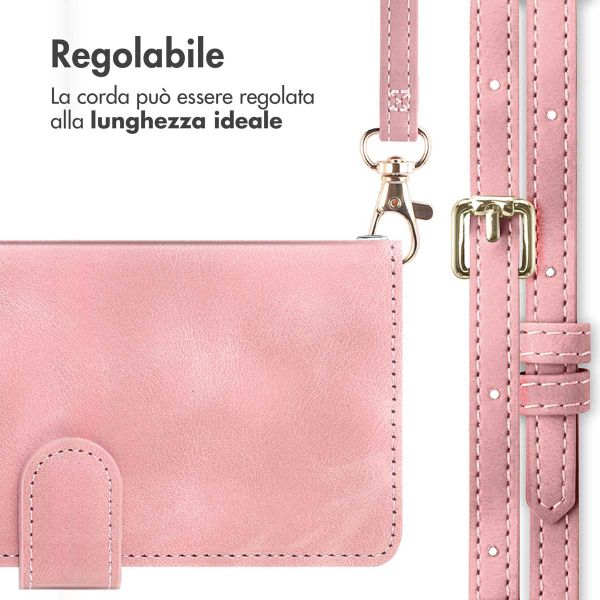 imoshion Cover a libro con Cordino Apple iPhone 16 - Rosa