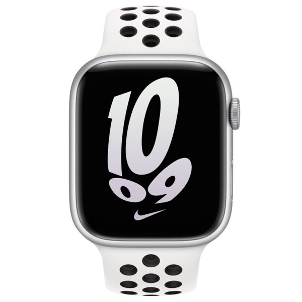 Apple Cinturino Nike Sport Apple Watch Series 1 t/m 11 / SE / Ultra (44/45/46/49 mm) - Taglia S/M/L - Pure Platinum / Black
