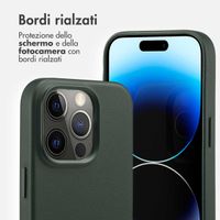 Accezz Cover in Pelle con MagSafe Apple iPhone 14 Pro - Cedar Green