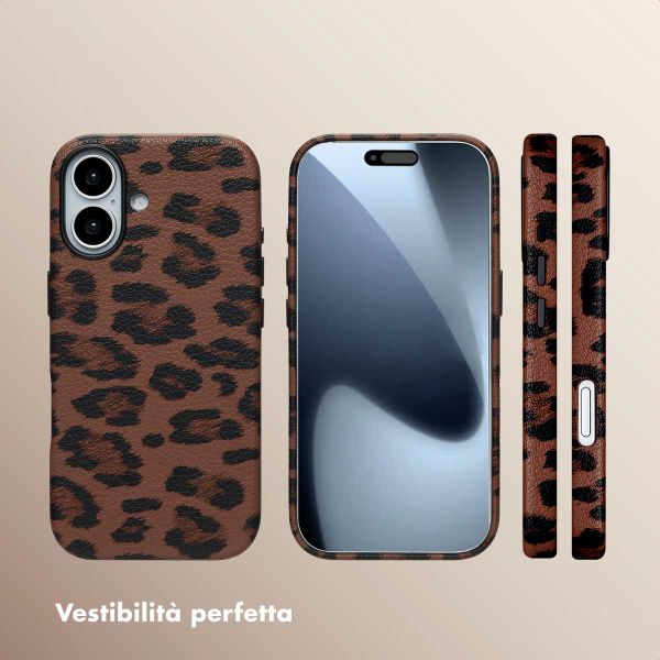 Selencia Cover Sabi Stampa pantera con MagSafe Apple iPhone 17 - Mocha Brown