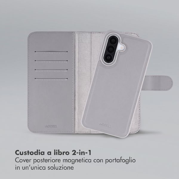 Accezz Cover a libro Edge rimovibile con MagSafe Samsung Galaxy A27 (5G) - Grigio