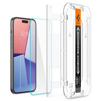 Spigen Vetro temperato GLAStR EZ Fit, confezione da 2 + Applicatore Apple iPhone 16 Plus / 15 Plus