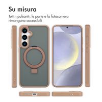 Accezz Cover con anello e supporto con MagSafe Samsung Galaxy S24 Plus - Marrone