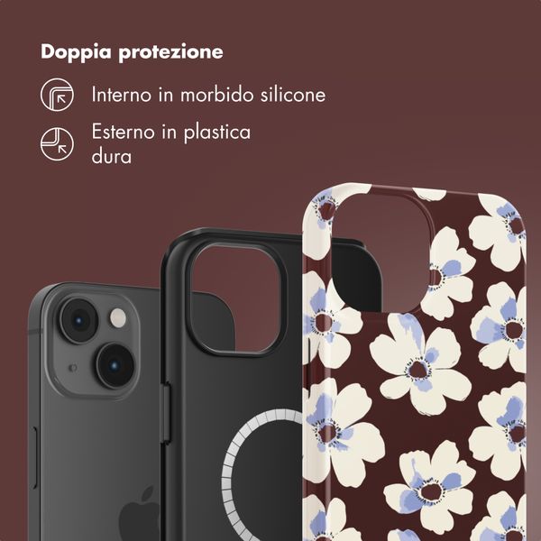Selencia Cover posteriore Vivid con MagSafe Apple iPhone 14 - Choco Flower Pop