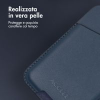 Accezz Portacarte in pelle - Compatibile con MagSafe e Qi2 - Nightfall Blue