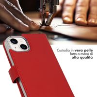 Selencia Cover a libro in vera pelle Apple iPhone 14 - Rosso