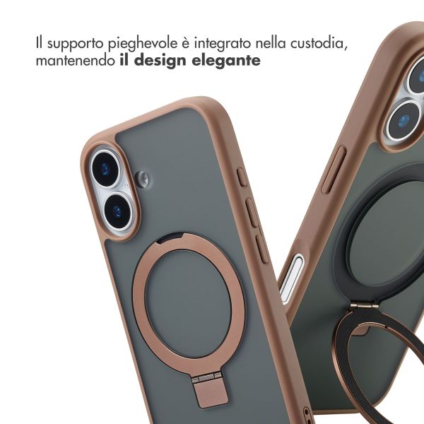 Accezz Cover con anello e supporto con MagSafe Apple iPhone 17 - Marrone