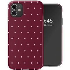 Selencia Cover Posteriore Vivid Apple iPhone 11 - Happy Dots Burgundy