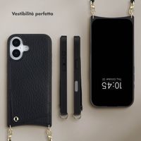 Selencia Cover per telefono Nova con cordino e portacarte Apple iPhone 17 - Nero