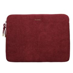 Selencia Cover per laptop in velluto a coste 15-16 pollici - Sleeve per laptop - Deep Burgundy