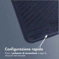 Accezz Portacarte in pelle magnetico - Compatibile con Apple Find My - Nightfall Blue