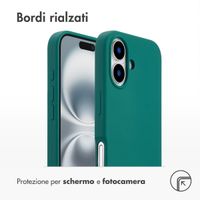 Accezz Cover in silicone liquido con MagSafe Apple iPhone 16 - Forest Green