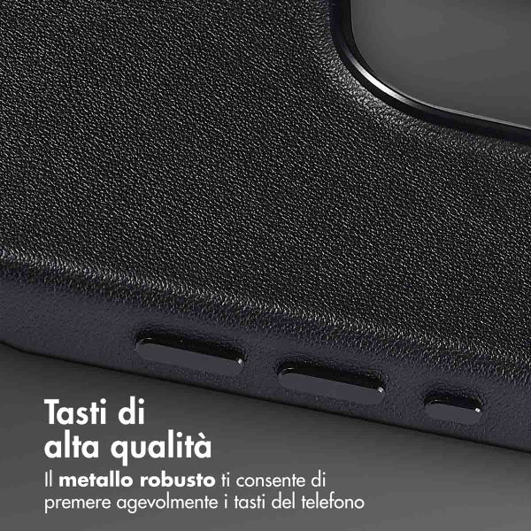 Accezz Cover in Pelle con MagSafe Apple iPhone 15 Pro Max - Onyx Black