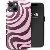 Selencia Cover posteriore Vivid con MagSafe Apple iPhone 13 - Wavy Swirl Pink Plum
