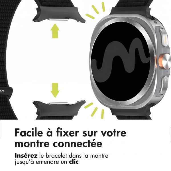 imoshion Nylon bandje Samsung Galaxy Watch Ultra (2024/2025) - Zwart
