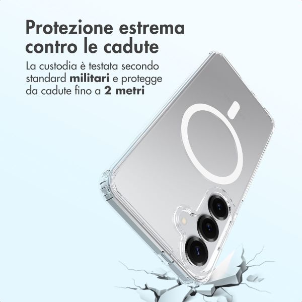 Accezz Cover posteriore Xtreme Impact con MagSafe Samsung Galaxy S25 Plus - Trasparente