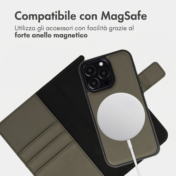imoshion Cover a libro di lusso 2-in-1 rimovibile Apple iPhone 13 Pro - Verde