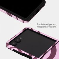Selencia Cover posteriore Vivid con MagSafe Samsung Galaxy Z Flip 8 - Wavy Swirl Pink Plum
