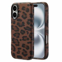 Selencia Cover Sabi Stampa pantera con MagSafe Apple iPhone 16 - Mocha Brown