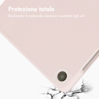 Accezz Cover a libro in silicone Smart Samsung Galaxy Tab A11 Plus / A9 Plus - Rosa