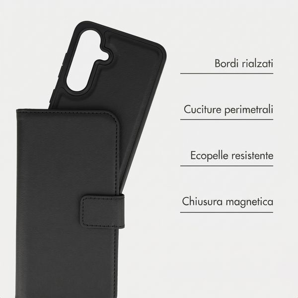 imoshion Cover a libro di lusso 2-in-1 rimovibile Samsung Galaxy S24 FE - Nero