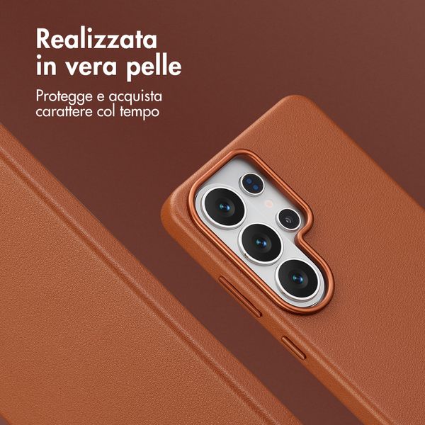 Accezz Cover in Pelle con MagSafe Samsung Galaxy S26 Ultra - Sienna Brown