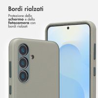 Accezz Cover in Pelle con MagSafe Samsung Galaxy S25 - Light Grey
