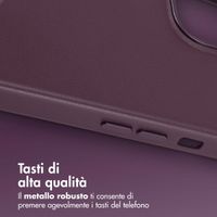 Accezz Cover in Pelle con MagSafe Apple iPhone 14 - Heath Purple