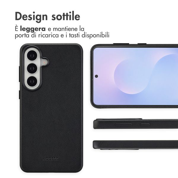 Accezz Cover in Pelle con MagSafe Samsung Galaxy S26 Plus - Onyx Black
