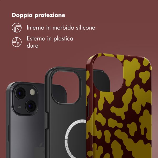 Selencia Cover posteriore Vivid con MagSafe Apple iPhone 13 - Moo'd Olive Dust