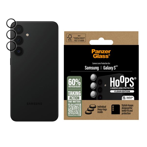 PanzerGlass Pellicole protettive fotocamera Hoops Optic Rings Samsung Galaxy S25 - Trasparente