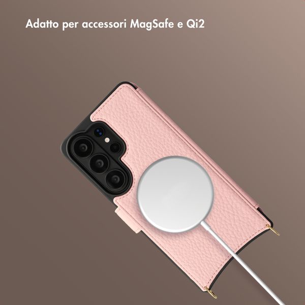 Selencia Cover Riva con MagSafe e cordino Samsung Galaxy S26 Ultra - Old Pink