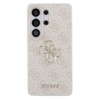 Guess Cover Posteriore con Logo 4G in Metallo Samsung Galaxy S26 Ultra - Rosa