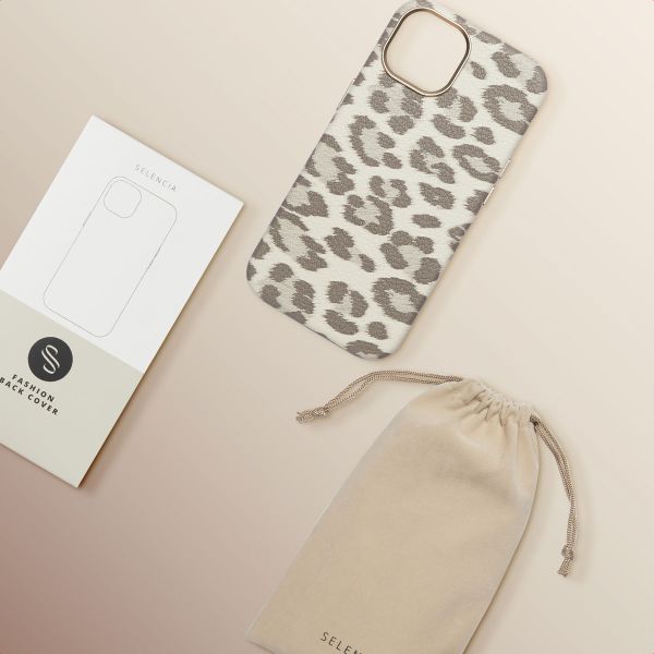 Selencia Cover Sabi Stampa pantera con MagSafe Apple iPhone 14 - Soft Ivory