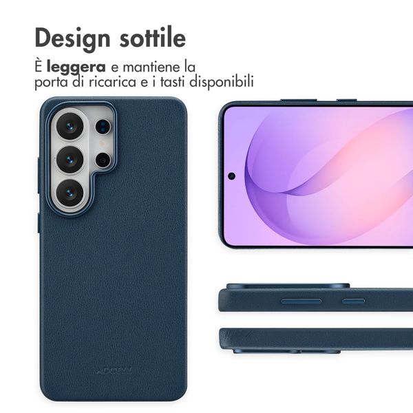 Accezz Cover in Pelle con MagSafe Samsung Galaxy S26 Ultra - Nightfall Blue