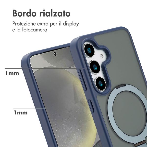 Accezz Cover con anello e supporto con MagSafe Samsung Galaxy S25 - Blu