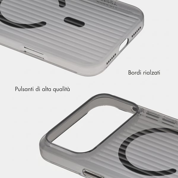 Accezz Cover Lite con MagSafe | Fluted | Apple iPhone 18 Pro Max / 17 Pro Max - Nero