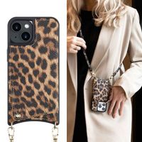 Selencia Cover per telefono Nova con cordino e portacarte Apple iPhone 14 - Leopard