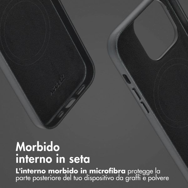 Accezz Cover in pelle 2 in 1 con MagSafe Apple iPhone 14 Pro - Onyx Black