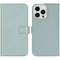 Selencia Cover a libro in vera pelle Apple iPhone 14 Pro Max - Air Blue