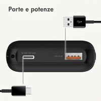 imoshion Powerbank compatta da 10.000 mAh – Powerbank piccola – Quick Charge e Power Delivery – Nero