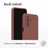 Accezz Cover Posteriore in Silicone Liquido Samsung Galaxy A27 (5G) - New Tea Brown