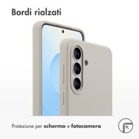 Accezz Cover in silicone liquido con MagSafe Samsung Galaxy S26 Plus - Stone