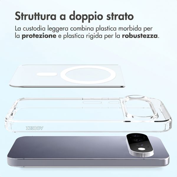 Accezz Cover posteriore Xtreme Impact con MagSafe Google Pixel 11 Pro - Trasparente