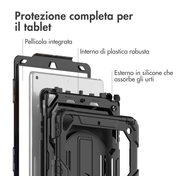 Accezz Cover Posteriore Resistente con tracolla Apple iPad Air 3 (2019) / Pro 10.5 (2017) - Nero