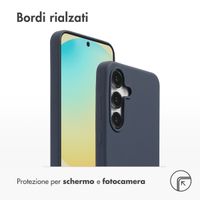 Accezz Cover in silicone liquido con MagSafe Samsung Galaxy S25 FE - Blu scuro